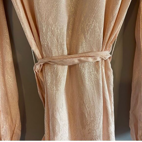 AFRM Milos Long Sleeve Wrap Minidress In Icy Pink Snake || SZ S - Picture 3 of 15